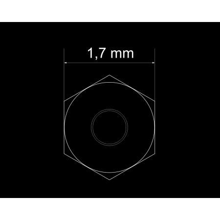 Imitacje nakrętek ze szpilką 1,7 mm – 120 szt.